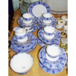 Royal Doulton Selbourne pattern teaware including teacups, saucers, tea plates, milk,
