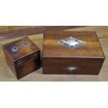 A Victorian rosewood work box,