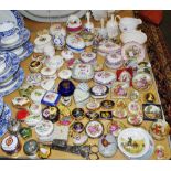 Decorative Ceramics - Limoge trinket boxes in the forms of eggs; other trinket boxes;