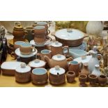 Langley Mill Lucerne Ware dinner and tea ware, comprising teapot, coffee pot, sugar bowls, egg cups,