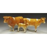 A Beswick Guernsey Cattle family, Bull Ch. ''Sabrina's Sir Richmond 14th'', model No.