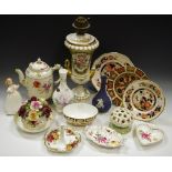 Decorative ceramics - a Royal Crown Derby 2451 oval dish; Mason;s Wedgwood; Worcester;