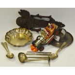 Boxes and Objects- Corgi Chitty Chitty Bang Bang, door knocker; silver baby feeding set,