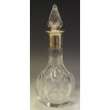 A sterling silver mounted scent bottle