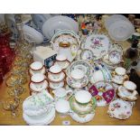 Teawares - Royal Albert Old Country Roses; Duchess tea wares; Heathcote china; Aynsley;