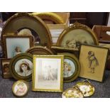 Prints - various gilt frames Bessie Gutman Brother and Sister; others; all decorative young girls;