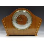 An early 20th century walnut Smiths mantel clock,