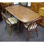 An Ercol drop leaf dining table,