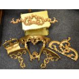 Wall Brackets - various gilt wood and gilt metal wall brackets