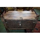 A 19th century chest, possibly Indonesian,