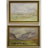 Charles Pigott (19th century) Herding the Sheep signed, watercolour,