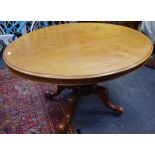 A Victorian mahogany tilt top breakfast table