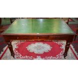 A Victorian mahogany partners writing table,