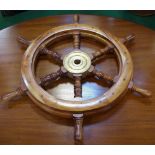 Ships wheel in teak