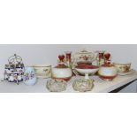 Decorative ceramics - Crown Ducal tea for two comprising tea pot and stand, milk, sugar,
