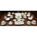 A Royal Albert Moonlight Rose part tea and coffee set including six tea cups,