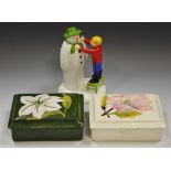 A Moorcroft rectangular trinket box and cover; another;