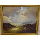 Lewis Creighton Moorland View 39cm x 49cm,