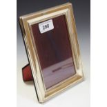 An Elizabeth II silver rectangular easel photograph frame,