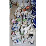 Continental Figures - German fairings; German spill vases; Worcester spill vases;