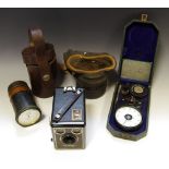 A Smith gauge; a Short's gas leak indicator; a Brownie camera;