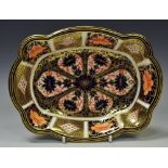 A Royal Crown Derby 1128 shaped rectangular bowl, 18.