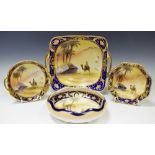 Four decorative Noritake camel pattern examples