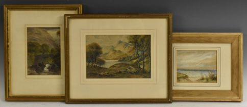 D. Falconer (Scottish School) The Highlands signed, dated '44, watercolour, 15.5cm x 22.