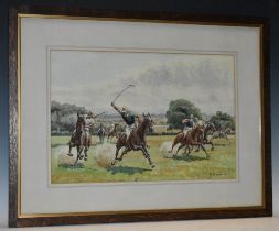 G Couper The Polo Match signed, dated '14, watercolour,