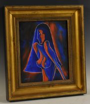 British School, Contemporary, Austin Samson, Nude Study, Red and Blue, No.