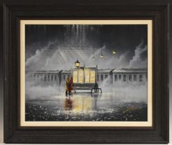 Jeff Roland,The Last Train Home, signed, limited edition giclee print on canvas, number 54/150,