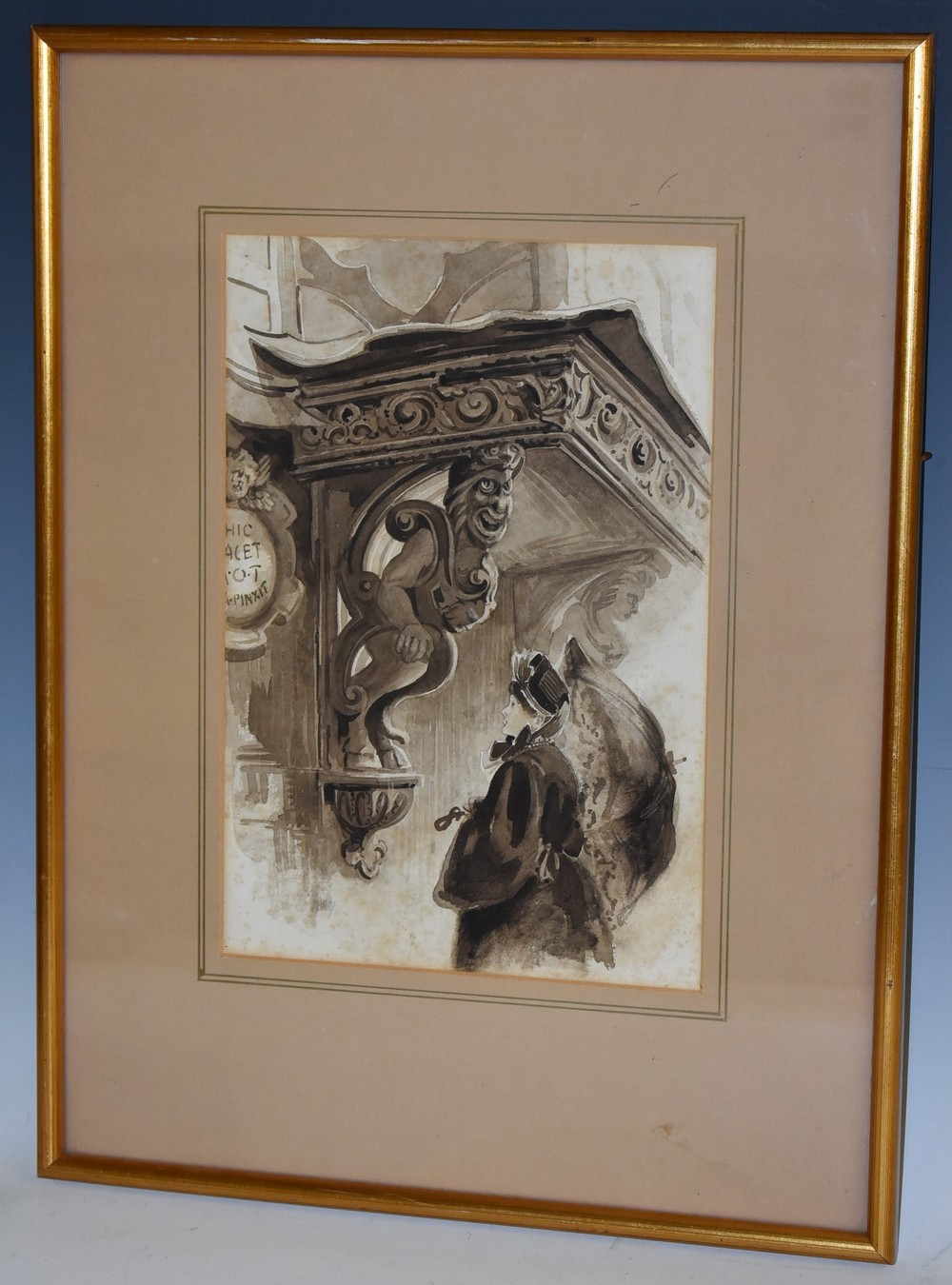 English School, late 19th/early 20th century, A Grisaille Study of a Lady, watercolour, 27.