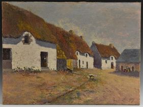 Georges Ney (French School, early 20th century) Rural Cottages signed, oil on canvas,