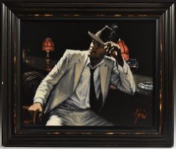 Fabian Perez, by and after, Man in White Suit V, hand embellished giclee print, signed, 79/195,