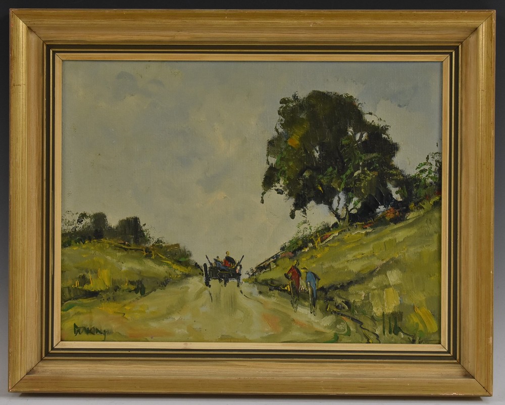 George Deakins (1911 - 1981) On the Road to Donegal signed, oil on board, 30.5cm x 40.