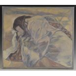 Beatrice Camm (20th century) Sleeping Maiden, in pastel tones, signed, oil on canvas, 47.