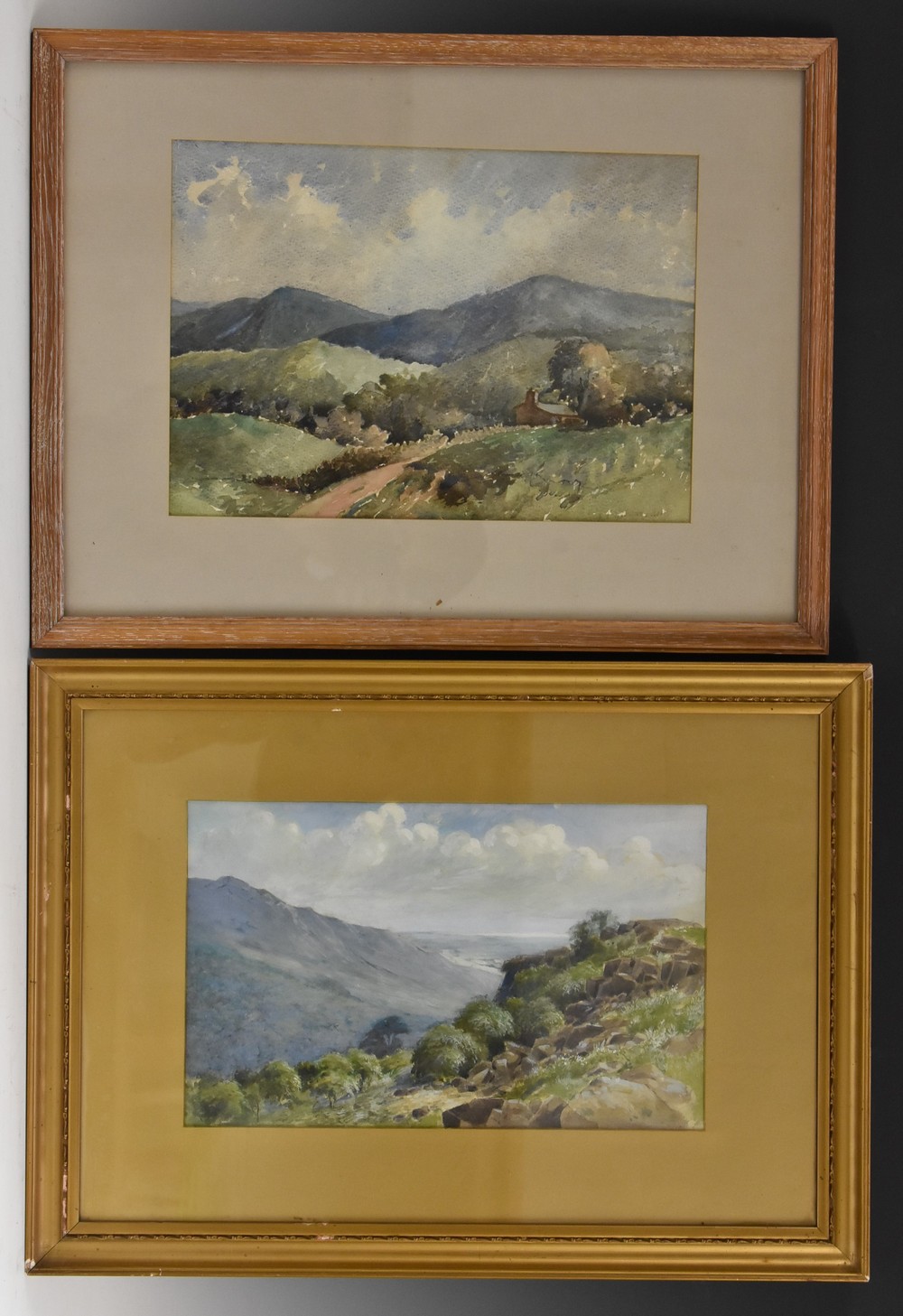 Early 20th century English School, A View towards the Moors, watercolour, 22.