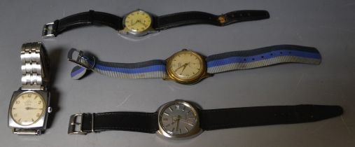 A vintage Rotary Super Sports wristwatch, subsidiary seconds dial; another, Kenzle,