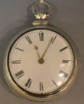 A silver pair cased verge pocket watch, Smith and Sons, Walton on Trent,