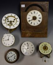 Horology - clock parts - a Breuget clock movement, Rollin Paris; three clock movements,