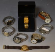 Watches - a collection of vintage wrist watches, including Seiko, Gucci,