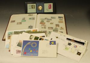 Stamps - Lindner GB stock album and FDC's