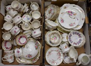 Ceramics - a Hammersley Howard Sprays pattern cream jug and sugar bowl;