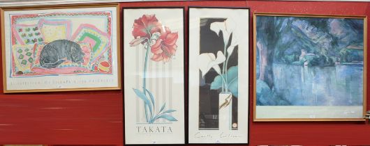 Pictures and Prints - Yuriko Takata, after, a pair, Calla Lilies, prints, 98cm x 43cm,