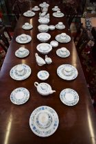 A Wedgwood Clementine pattern dinner, tea and coffee service, comprising teapot, cups, saucers,