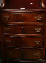 A small mahogany chest of four drawers