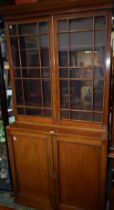 A late 19th/early 20th century library bookcase,