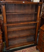 A George/William IV rosewood open bookcase,