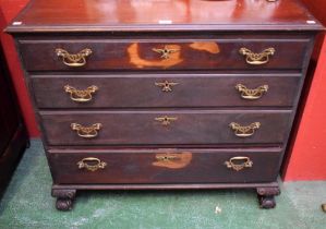 A 19th century mahogany chest,