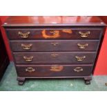 A 19th century mahogany chest,